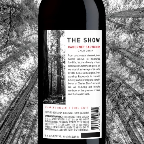 The Show Cabernet Sauvignon California Red Wine Perspective: back