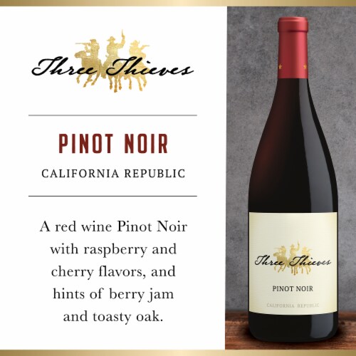 Three Thieves Pinot Noir Red Wine Perspective: back