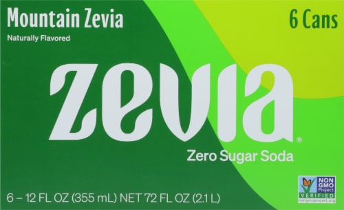 Zevia® Mountain Zero Calorie Soda Cans Perspective: back