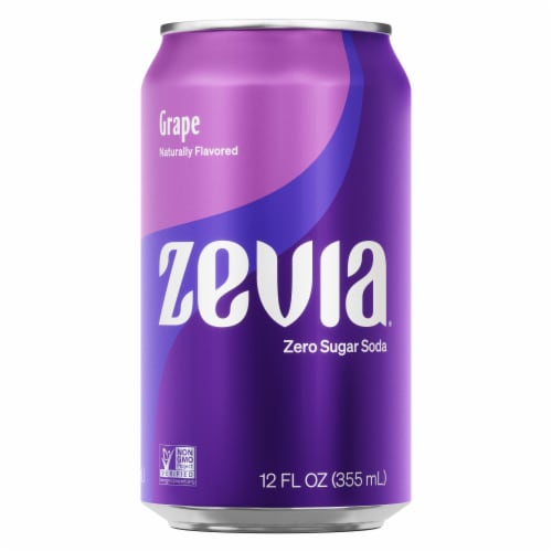 Zevia® Grape Zero Calorie Soda Cans Perspective: back