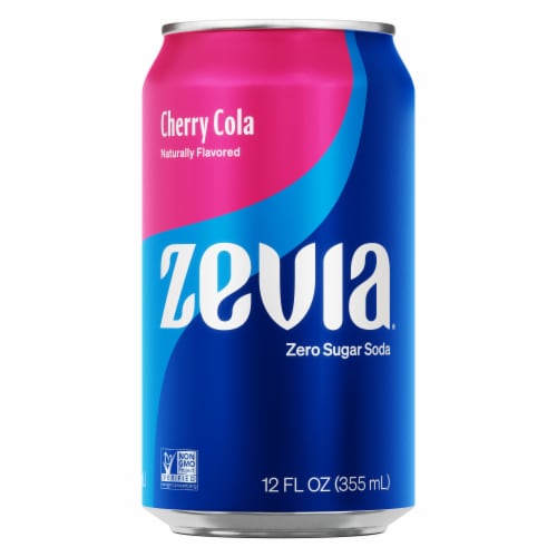 Zevia® Cherry Cola Zero Calorie Soda Cans Perspective: back