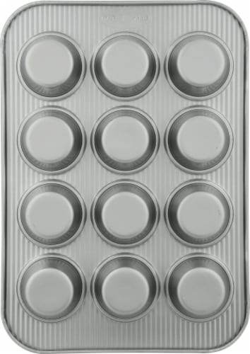USA Pan 12 Cup Muffin Pan - Silver Perspective: back