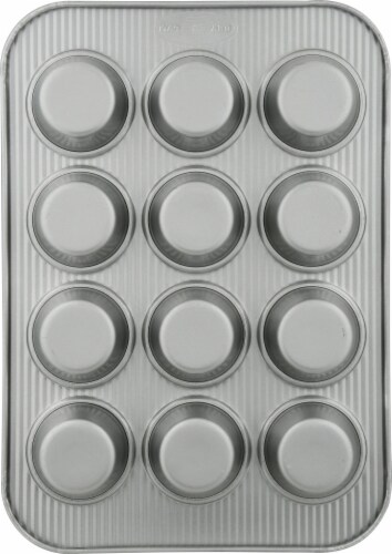 USA Pan 12 Cup Muffin Pan - Silver Perspective: back