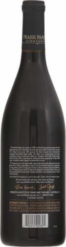 Frank Family Vineyards Pinot Noir Perspective: back