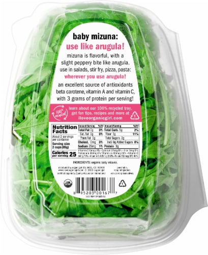 organicgirl Peppery Mizuna Salad Greens Perspective: back