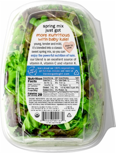 organicgirl Baby Kale and Spring Mix Salad Blend Perspective: back