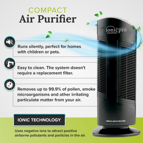 ENVION CA200 Ionic Pro Medium Room Silent Compact Tower Air Purifier