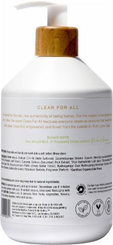 Raw Sugar Living Green Tea + Cucumber + Aloe Vera Sensitive Skin Simply Hand Wash Perspective: back