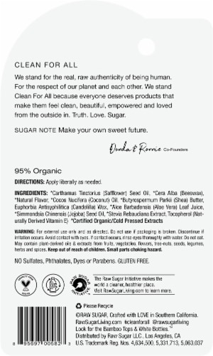 Raw Sugar® Pineapple Mauqui Berry Lip Balm Perspective: back
