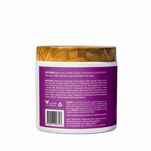 Raw Sugar Living® Pineapple + Maqui Berry + Coconut Sugar Scrub Perspective: back
