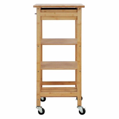 Oceanstar Bamboo Kitchen Trolley Perspective: back