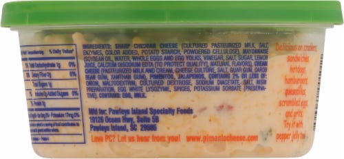 Palmetto Cheese with Jalapenos Homestyle Pimento Cheese Spread Perspective: back