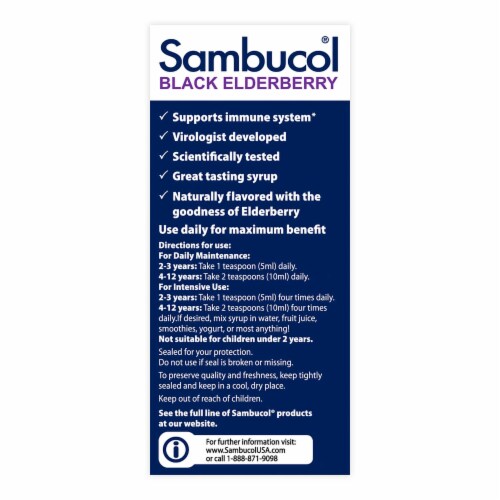 Sambucol® Black Elderberry Liquid For Kids Perspective: back