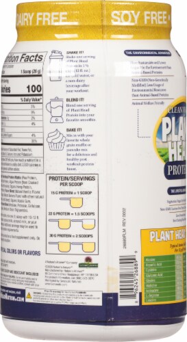 Genceutic Naturals Gluten Free Plant Head Banana Protein Powder Perspective: back