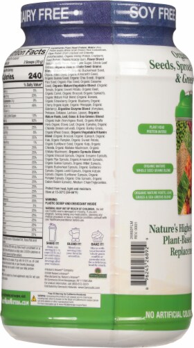 Genceutic Naturals Plant Head™ Real Meal Vanilla Perspective: back