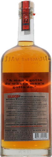 Duke Spirits Kentucky Straight Bourbon Perspective: back