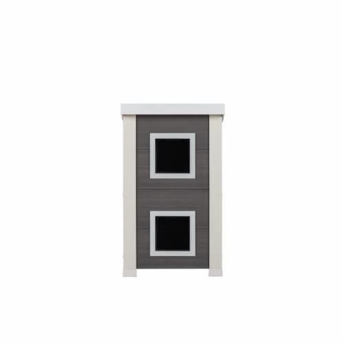 Feral Cat Townhouse /Gray/Antique White Perspective: back