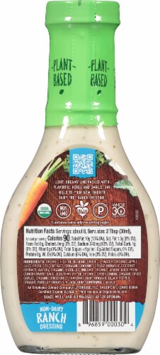 Organicville Non Dairy Gluten Free Organic Ranch Dressing Perspective: back