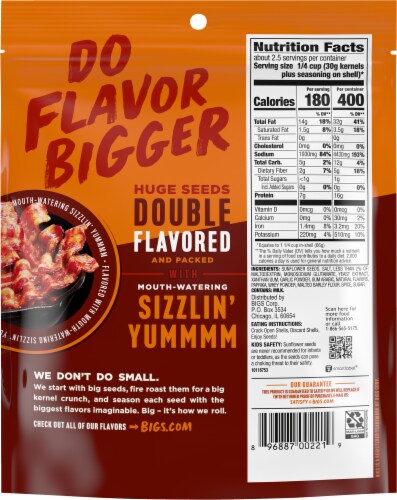 Bigs® Sizzlin' Bacon Sunflower Seeds Perspective: back