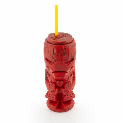 Geeki Tikis Marvel Iron Man Tumbler | Tiki Style Plastic Cup | Holds 22 Ounces Perspective: back
