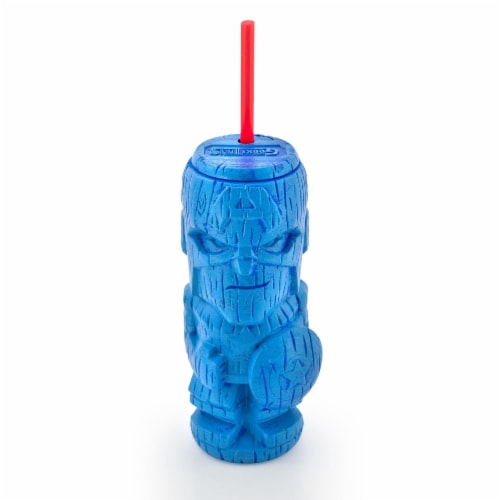 Geeki Tikis Marvel Captain America Tumbler | Tiki Style Cup | Holds 19 Ounces Perspective: back