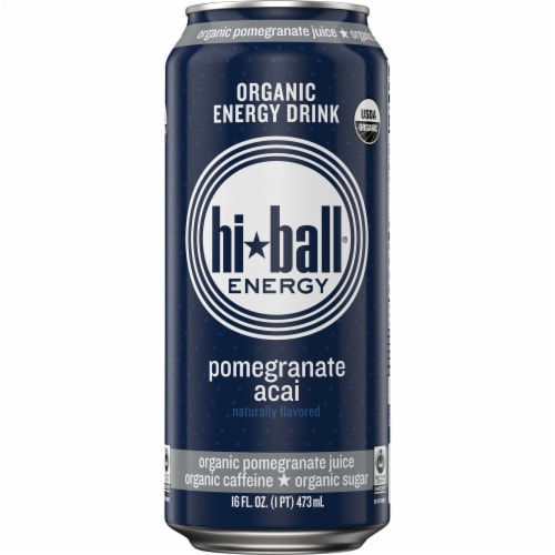 HiBall® Pomegranate Acai Organic Energy Drink Perspective: back