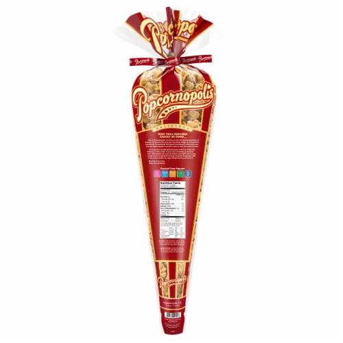 Popcornopolis Caramel Popcorn Cone 10 oz Perspective: back