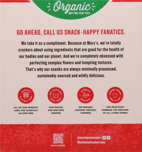 Mary's Gone Crackers® Mary's Organic™ Original Gluten Free Crackers Perspective: back