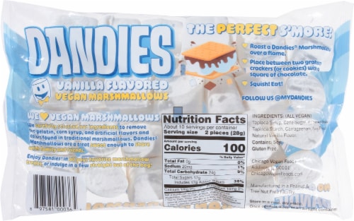 Dandies Classic Vanilla Vegan Marshmallows Perspective: back