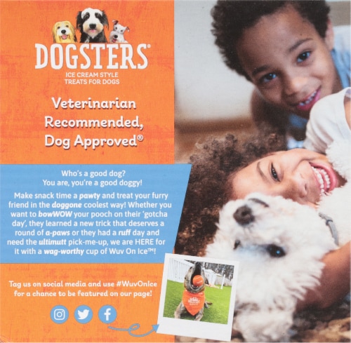 Dogsters Ice Cream Style Nutly & Cheese Flavor Treats for Dogs 4 - 3.5 fl oz Cups Perspective: back