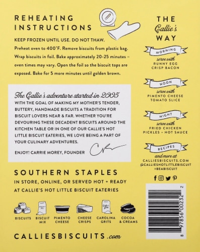 Callie’s Hot Little Biscuit Buttermilk Biscuits Perspective: back