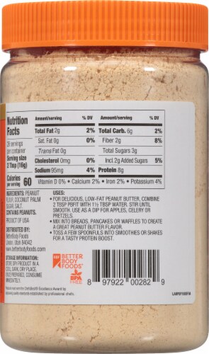 BetterBody Foods PBfit™ Peanut Butter Powder Perspective: back