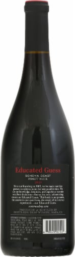 Educated Guess Pinot Noir Red Wine Perspective: back