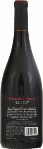 Educated Guess Pinot Noir Red Wine Perspective: back