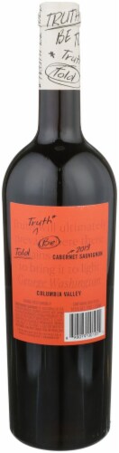Thruth Be Told Columbia Valley Cabernet Sauvignon Red Wine Perspective: back