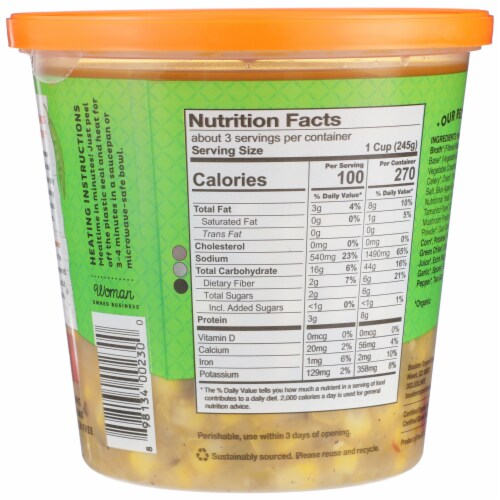 Boulder Organic Foods® Gluten Free Green Chile Corn Chowder Perspective: back