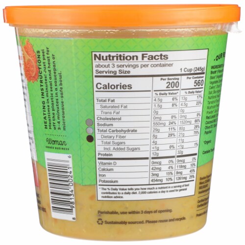 Boulder Organic Foods® Gluten Free Lentil Red Dahl Soup Perspective: back