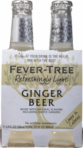 Fever-Tree Light Ginger Beer Bottles Perspective: back