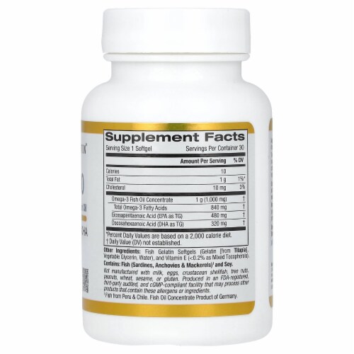 California Gold Nutrition Omega 800 Ultra-Concentrated Omega-3 Fish Oil
