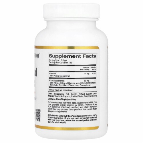 California Gold Nutrition Tocotrienol Complex Vitamin E and Mixed 