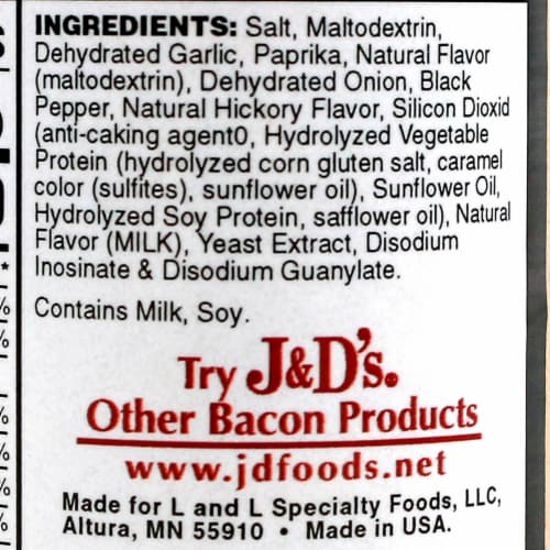 J&D's Original Bacon Salt Perspective: back