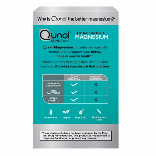 Qunol® Minerals Extra Strength Magnesium 420 mg Perspective: back