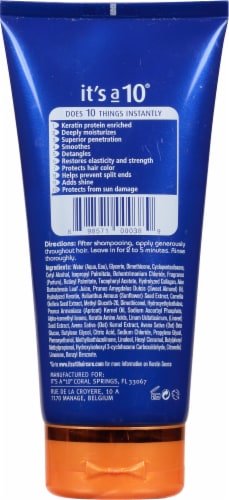 It's a 10® Miracle Deep Conditioner Plus Keratin Perspective: back