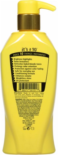 It's a 10® Miracle Brightening Shampoo for Blondes® Perspective: back