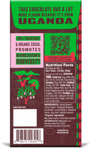 Beyond Good® Uganda Toasted Hazelnut Chocolate Perspective: back