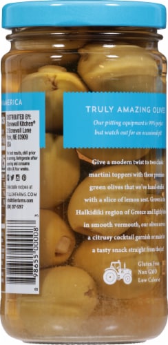 Tillen Farms® Lemon Twist Olives in Vermouth Perspective: back
