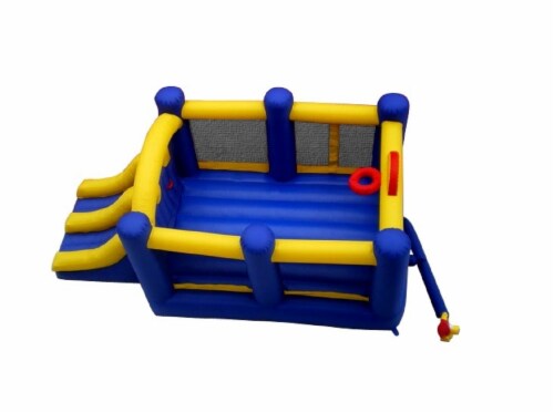 NEW Island Hopper Island Hopper Racing Slide and Slam Recreational Bounce House Perspective: back