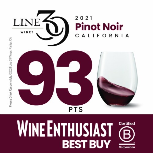 Line 39 Pinot Noir 750ml Perspective: back
