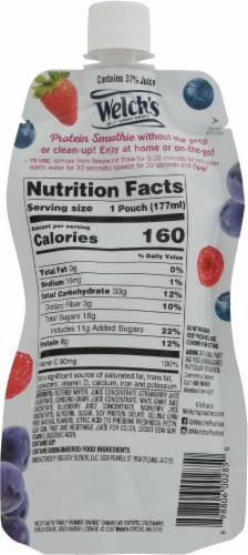 Welch's® Mixed Berry Concord Grape Ready-To-Drink Protein Smoothie Perspective: back