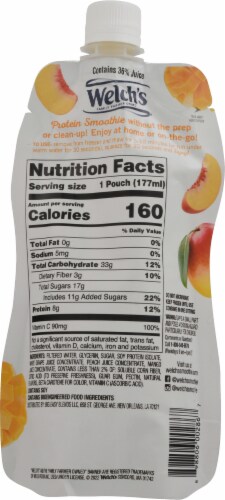 Welch's Peach Mango Ready-To-Drink Protein Smoothie Perspective: back
